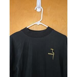 Vintage Absolut Vodka Shirt 90s Embroidery Food & Drink Tee XL Long Sleeve